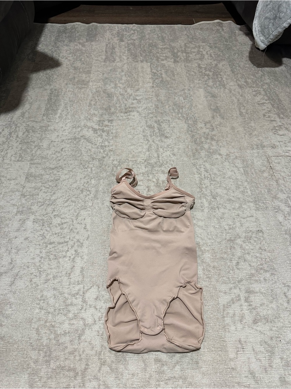SKIMS Nude Girls One-Piece Bodysuit with Adjustable Straps